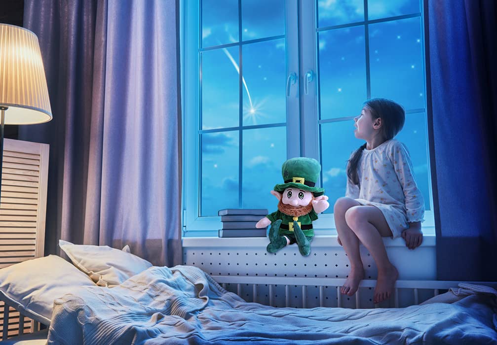 illuOKey Leprechaun plush shamrock design adds holiday charm and play value.