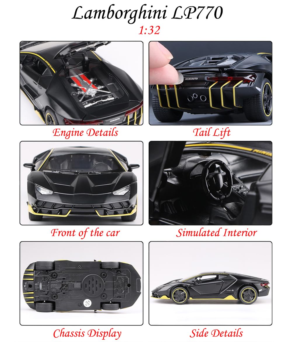 iLooboo Alloy Black Lambo open doors revealing interior details