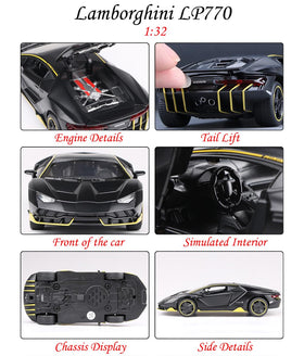 iLooboo Alloy Black Lambo open doors revealing interior details