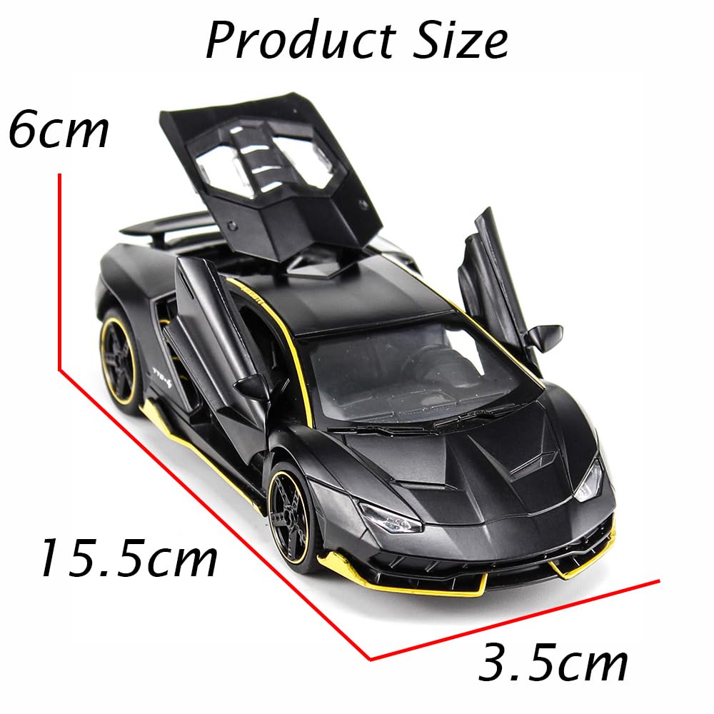 iLooboo Alloy Black Lambo pull-back action for quick tabletop movement