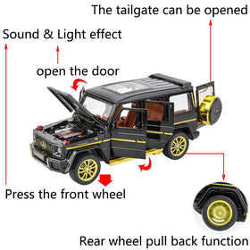 iLooboo G63 toy car lights and sounds activated for realism