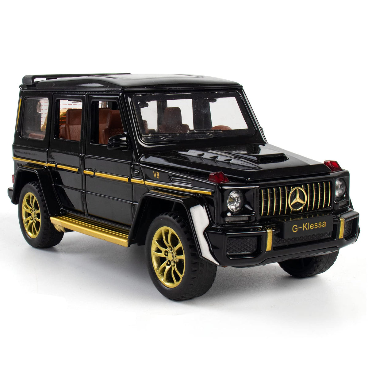iLooboo G63 toy car side view with sleek alloy finish ideal for display