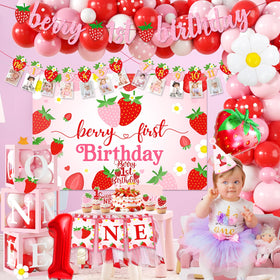 ILUIGGW berry first birthday backdrop, creates magical photo moments