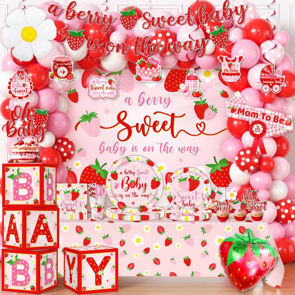 ILUIGGW berry sweet baby is on the way banner brightens the shower entrance