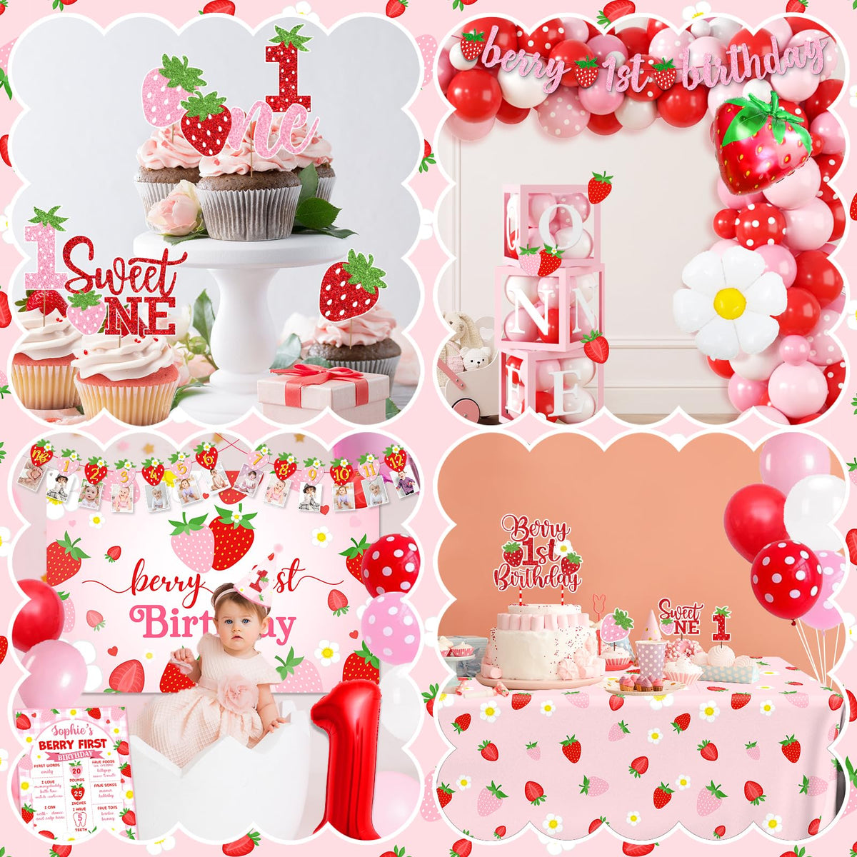 ILUIGGW strawberry cake topper, cute focal piece for celebration