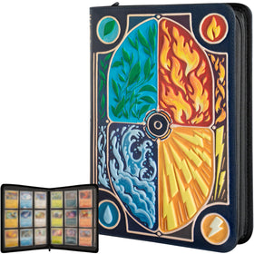 LYNX Pokemon binder front view with 3D design and zipper for secure storage.