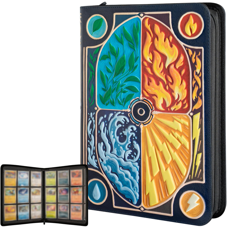 LYNX Pokemon binder front view with 3D design and zipper for secure storage.