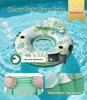 JOSEN river tube with two cup holders for drinks within reach