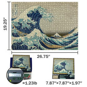 MaxRenard Game 1000 Pieces Jigsaw Puzzle for Adult Fine Art Collection Toy The Great Wave Off Kanagawa Puzzle
