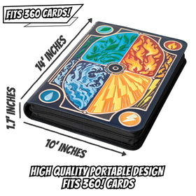 LYNX 3D Card Binder spine view showing sturdy construction and zipper alignment.