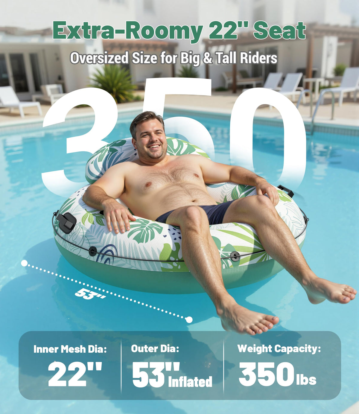 JOSEN river tube backrest and valve design for easy inflation and support