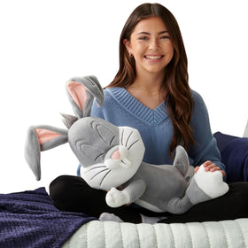 Jazwares Looney Tunes Bugs Bunny 18-Inch Sleeping Plush – Official Warner Bros Licensed