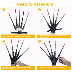 Foggizo Articulated Fingers with Fingernail – Halloween Frights Claw Hands