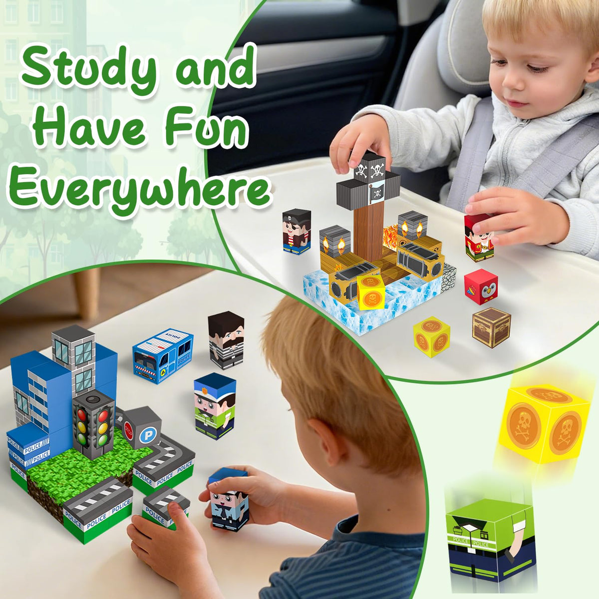 IMAGIC TOWN storage box keeps travel toys organized for easy transport