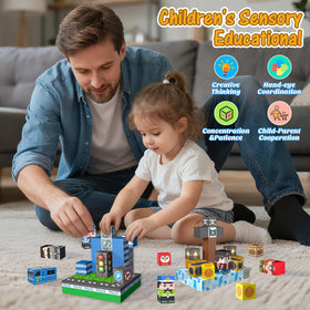 IMAGIC TOWN magnets provide strong connections for stable on-the-go builds