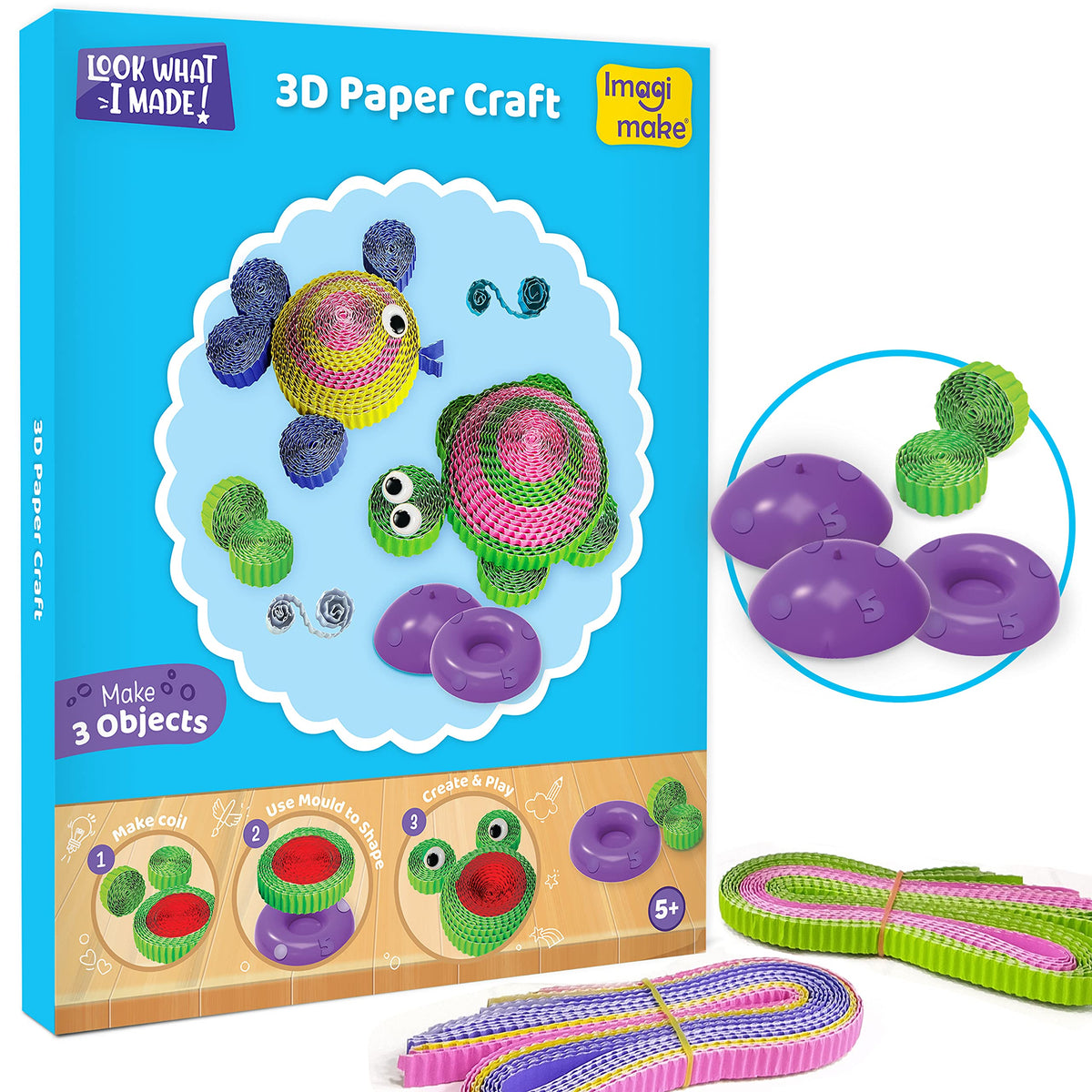 Imagimake 3D model making set with easy steps to craft mini figures