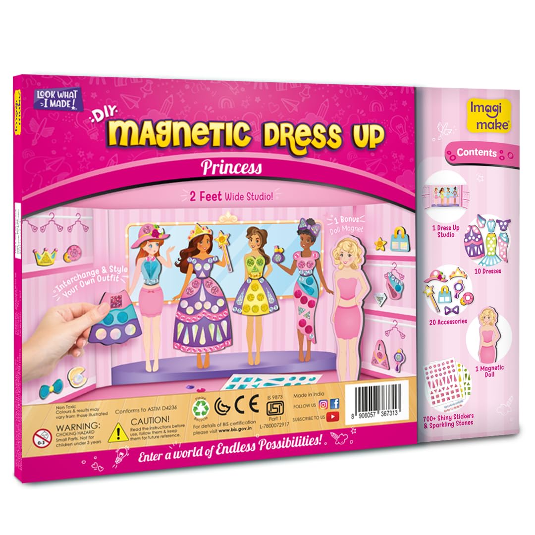 Imagimake DIY Magnetic Dress-Up Princess travel-friendly set keeps kids engaged on the go.