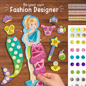 Over 700 stickers and stones personalize mermaid outfits