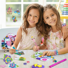Imagimake Fabulous Craft Kit suncatcher stencils brighten windows with light-catching art