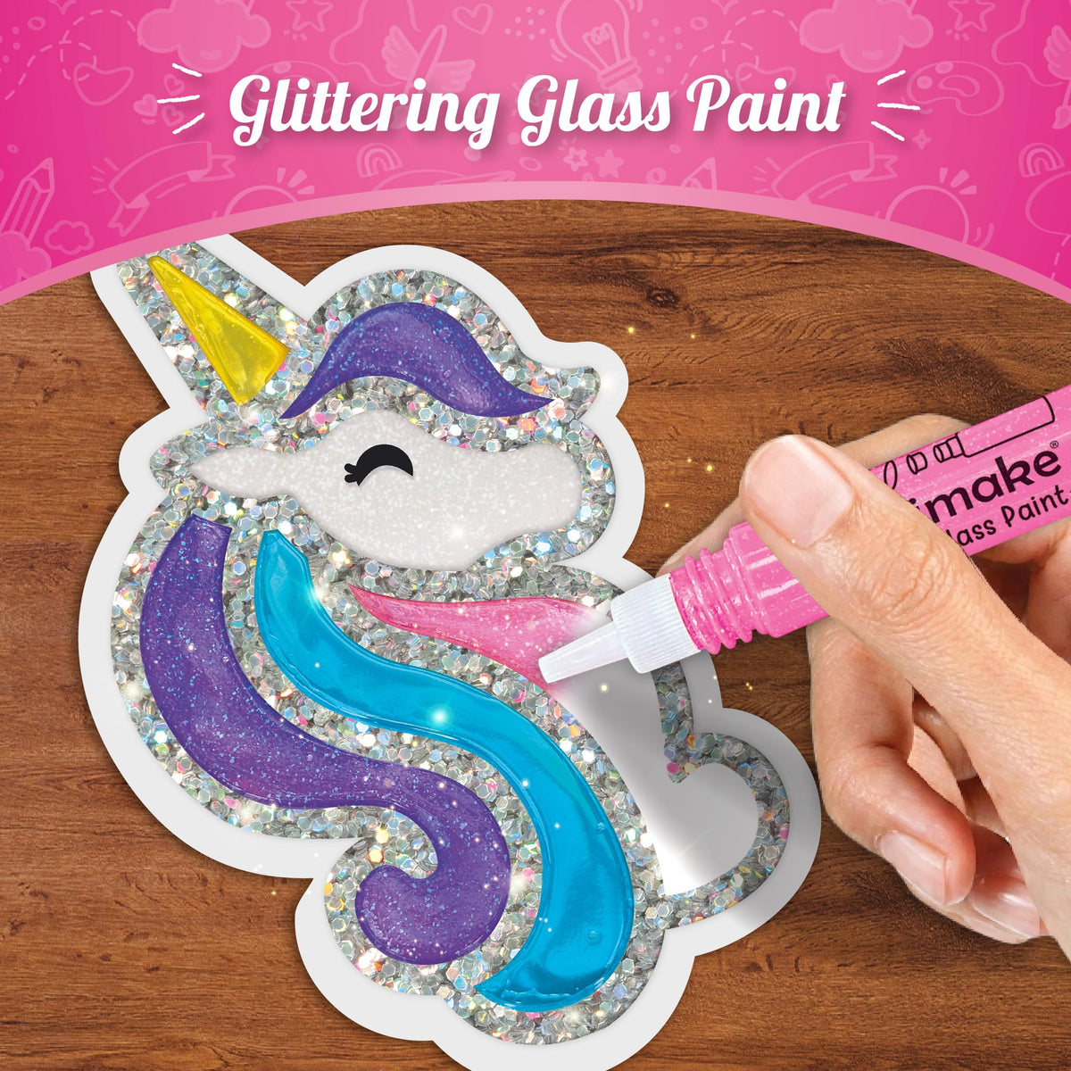 Imagimake kids painting scene, hands-on art activity that builds fine motor skills.