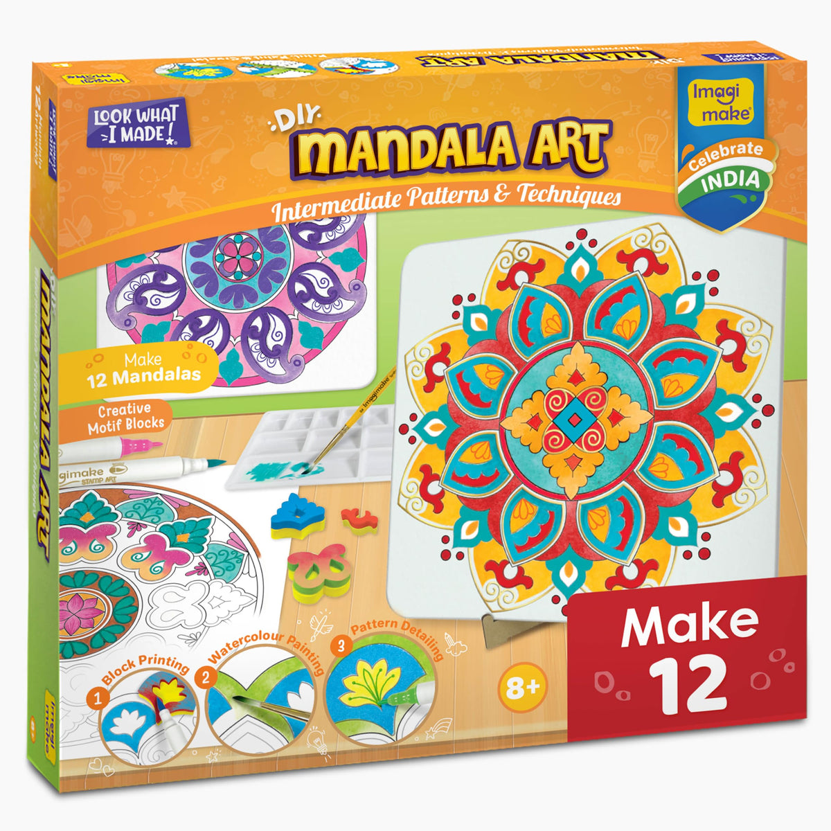 Imagimake Mandala Art Kit cover inspires creativity with bright color schemes