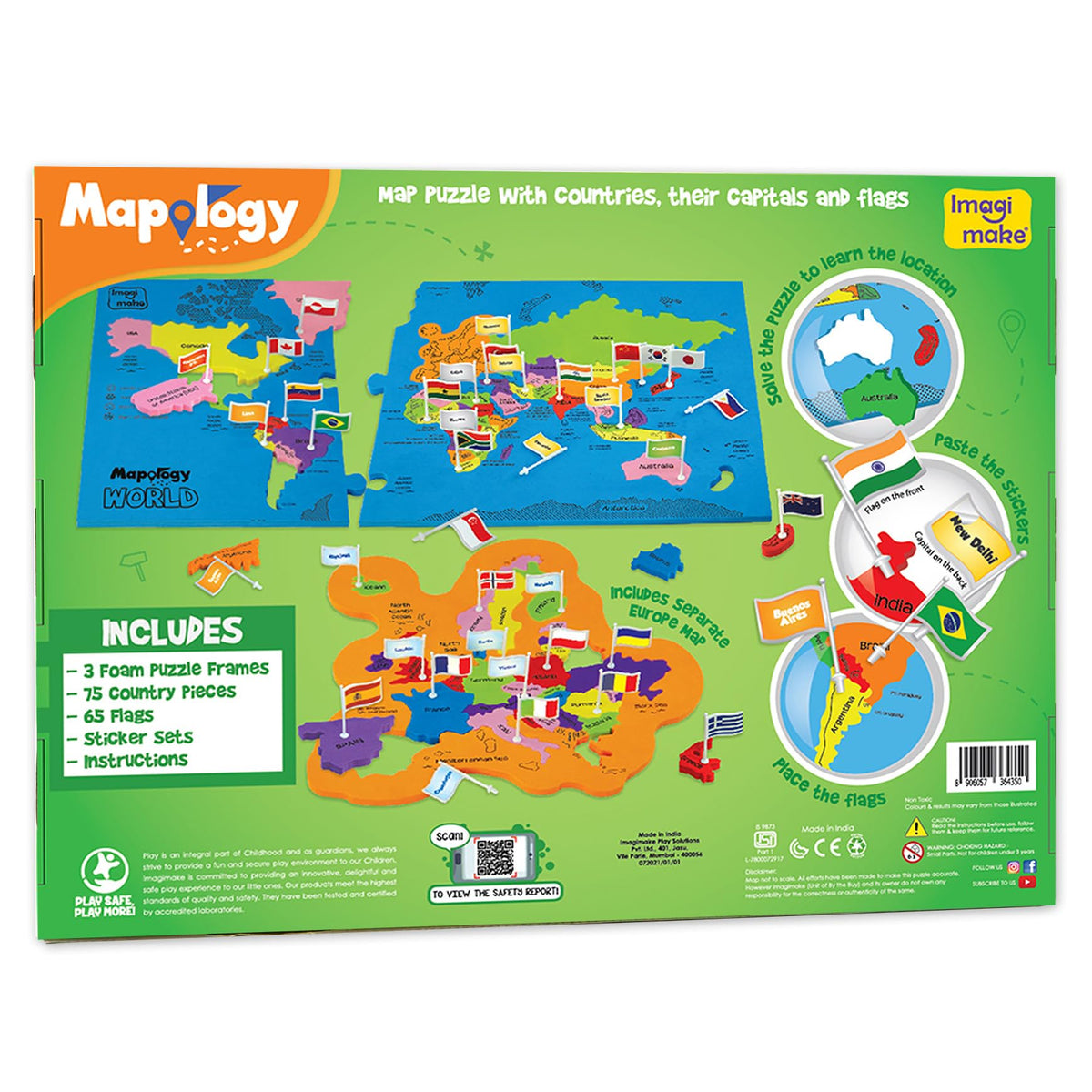 Imagimake Mapology Europe map detail helps explore continent countries