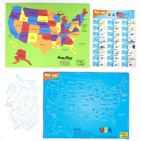 Imagimake Mapology fun facts stickers add context for each state.