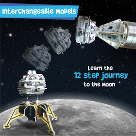 Imagimake Mapology rocket and satellite pieces for customizable builds