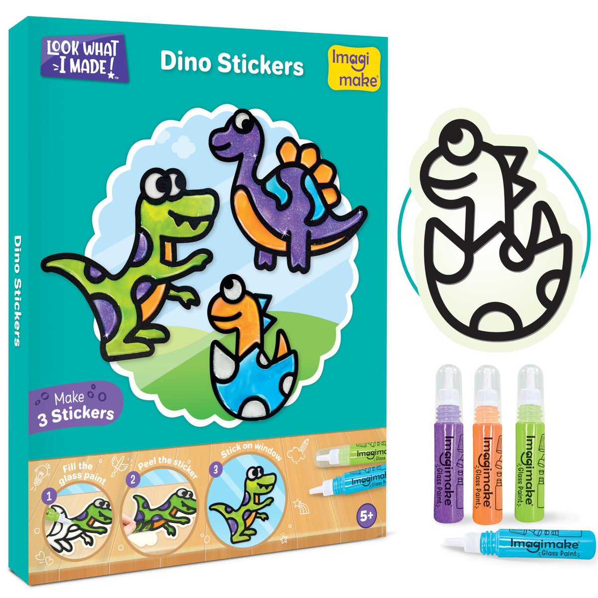 Imagimake markers and googly eyes included for quick, imaginative crafts