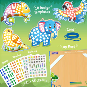 Imagimake Mirror Mosaic Animals stickers boost color matching with shiny effects