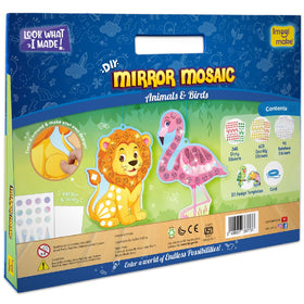 Imagimake Mirror Mosaic Animals gift set delights sticker and craft lovers