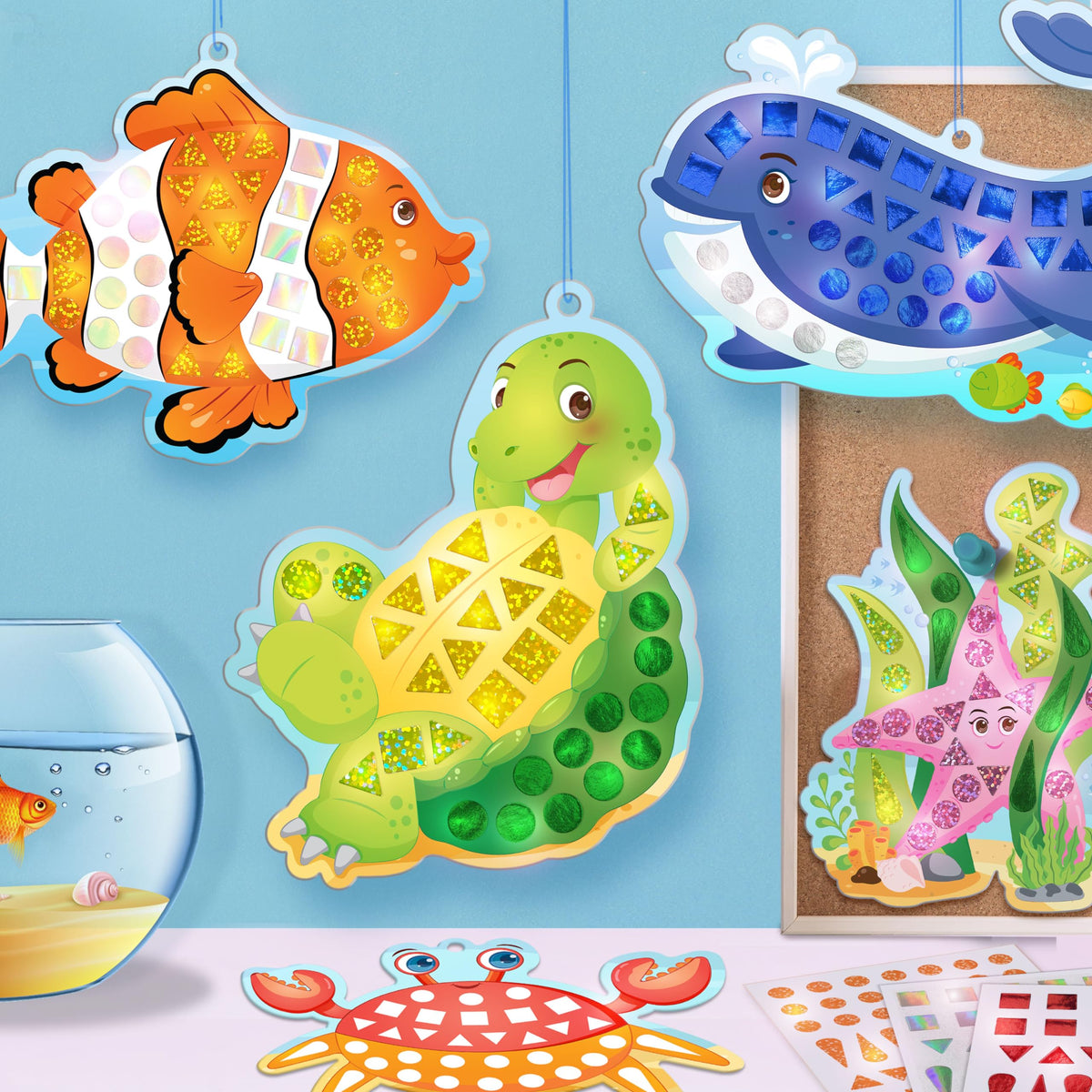 Imagimake Mirror Mosaic portable pack enables crafting anywhere.