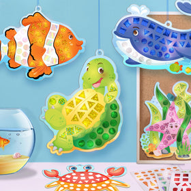 Imagimake Mirror Mosaic portable pack enables crafting anywhere.