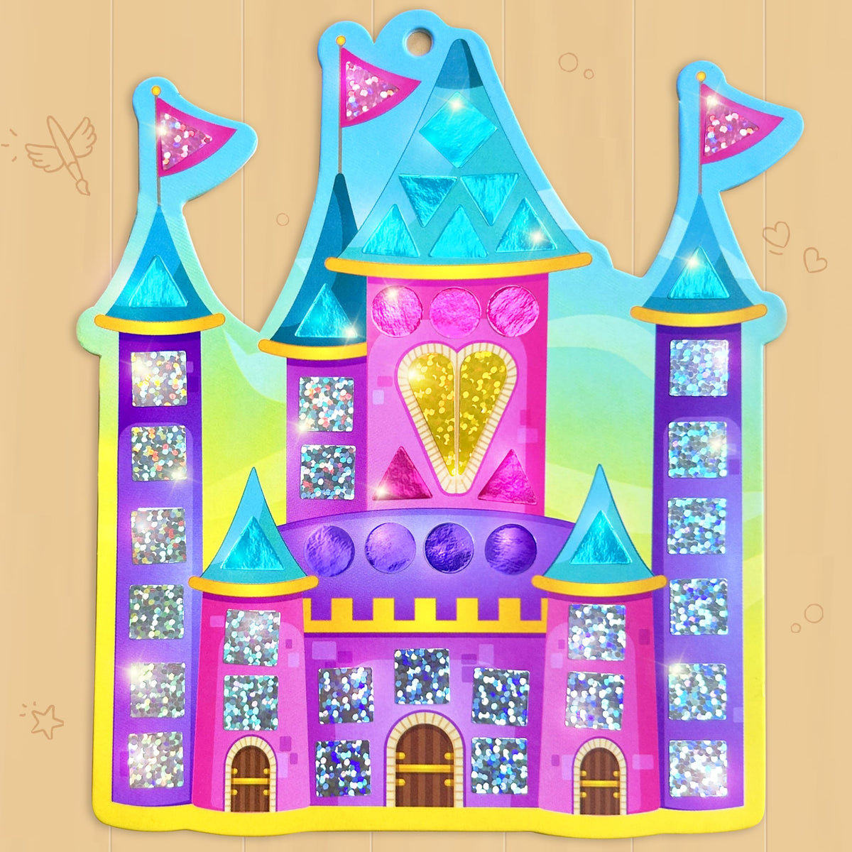 Imagimake Mirror Mosaic rainbow stickers add colorful flair to every craft.
