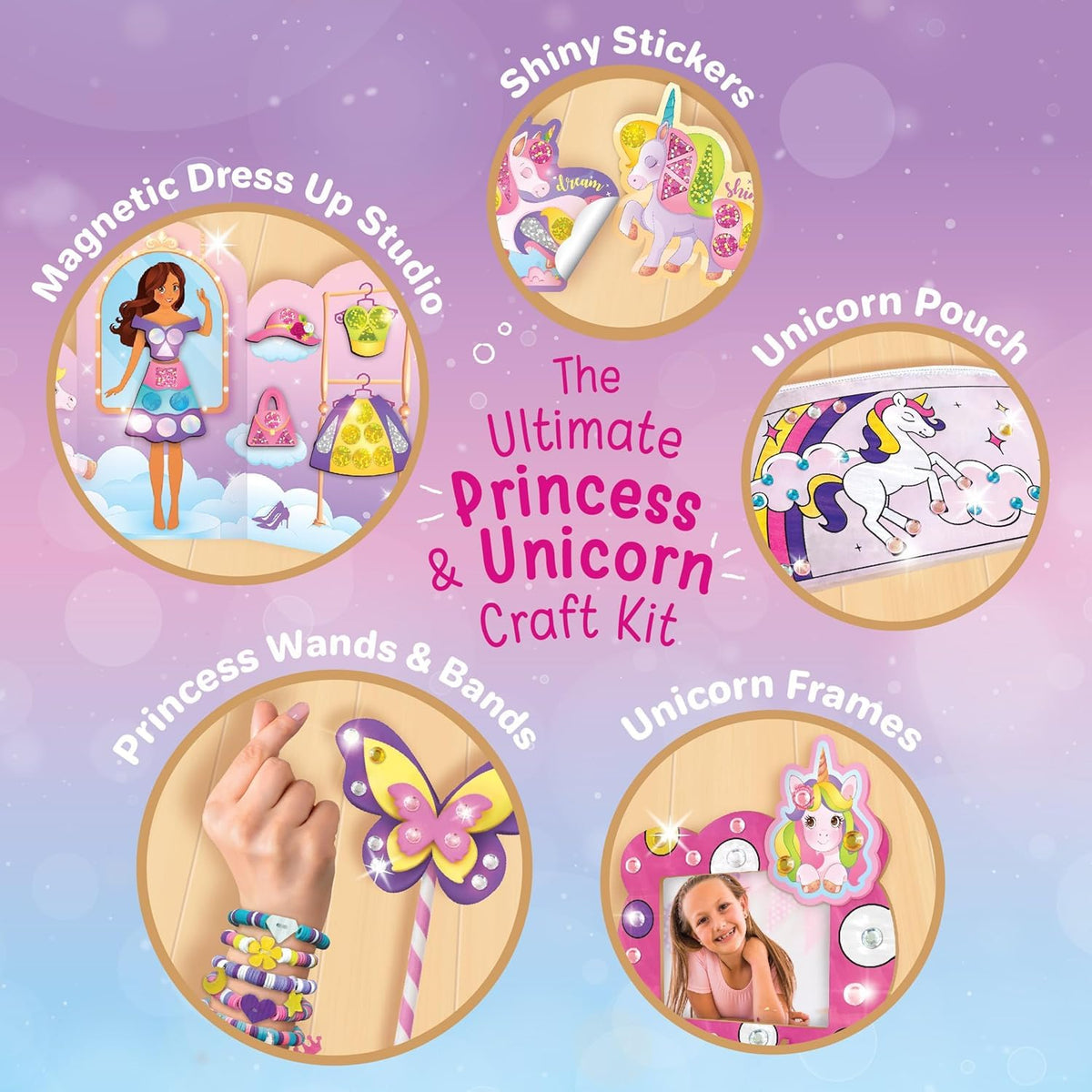 Imagimake Unicorn diamond art stickers for sparkling craft projects.