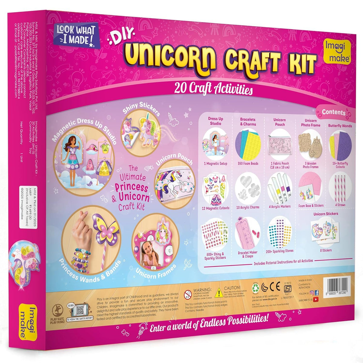 Imagimake Unicorn glitter stickers for sparkly decorating crafts.