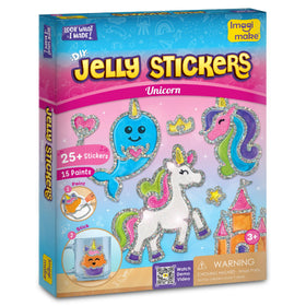 Imagimake unicorn jelly sticker templates for kids, fueling imaginative sticker art sessions.