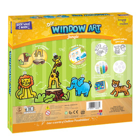Imagimake Window Art Jungle acetate sheet for smooth painting prep.
