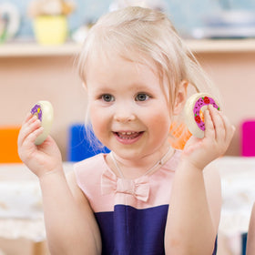 Strawberry special wooden donut by Imagination Generation inspires bright play