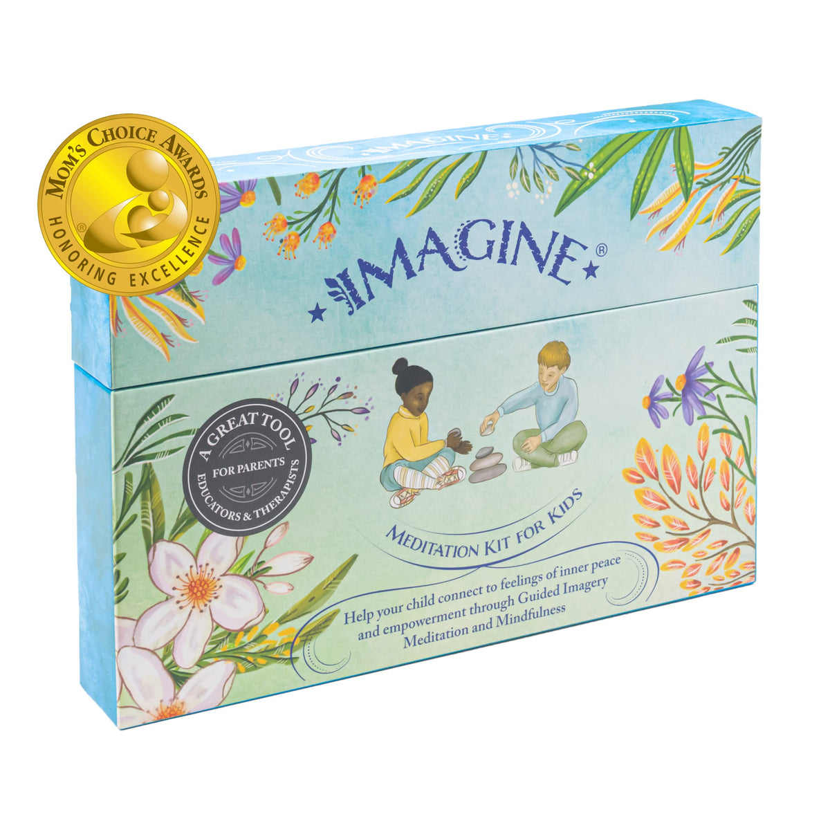 Imagine Meditation Kit for Kids XL card deck boosts classroom focus.