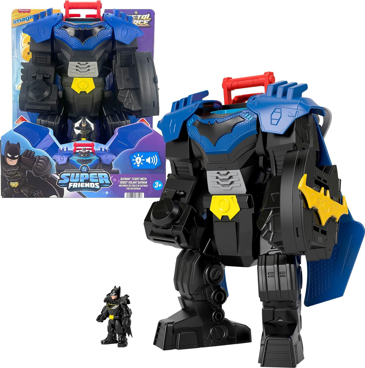 Imaginext Batman Flight Mech with extended wings for aerial battles