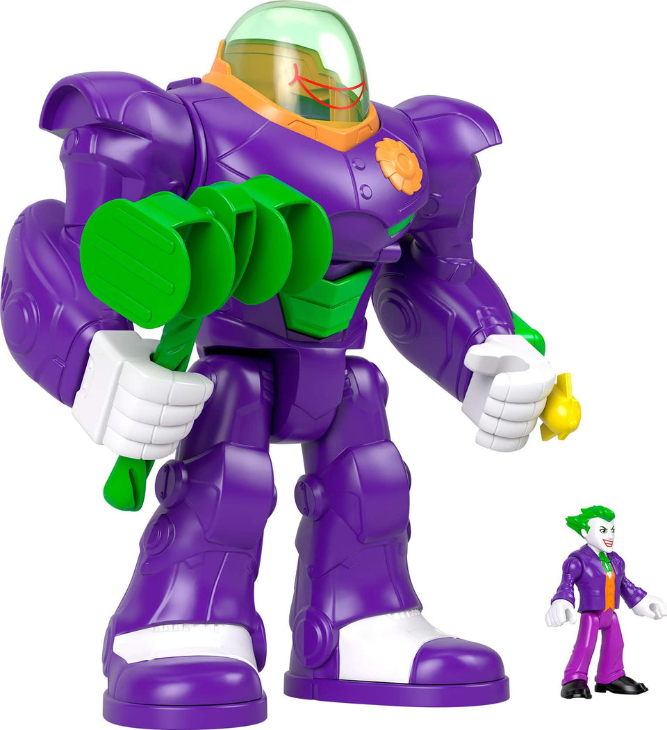 Imaginext Joker Hammer Mech cockpit view showing quick action for kids