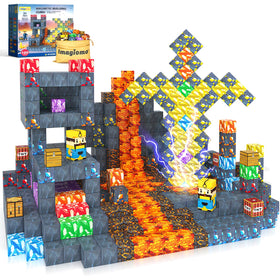 Imagiomo 100pcs magnetic blocks in package for quick setup and family play