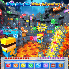 Imagiomo mine world magnetic blocks set with diamonds and cavern themes