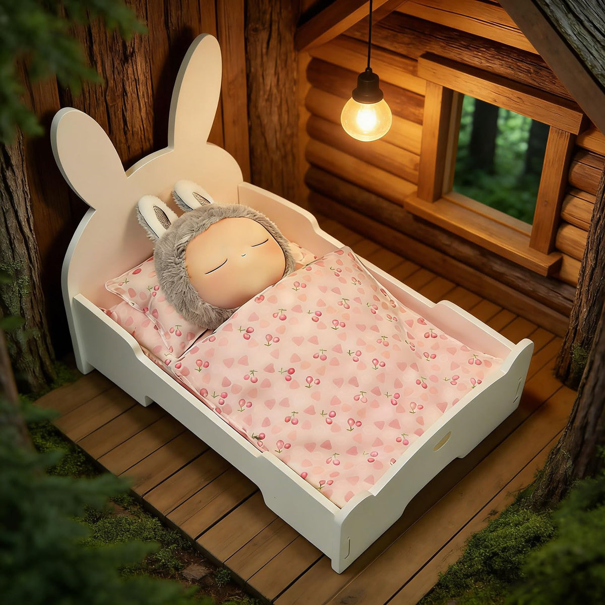 IMAKARA heart cherry pattern decor elevates dollhouse styling.
