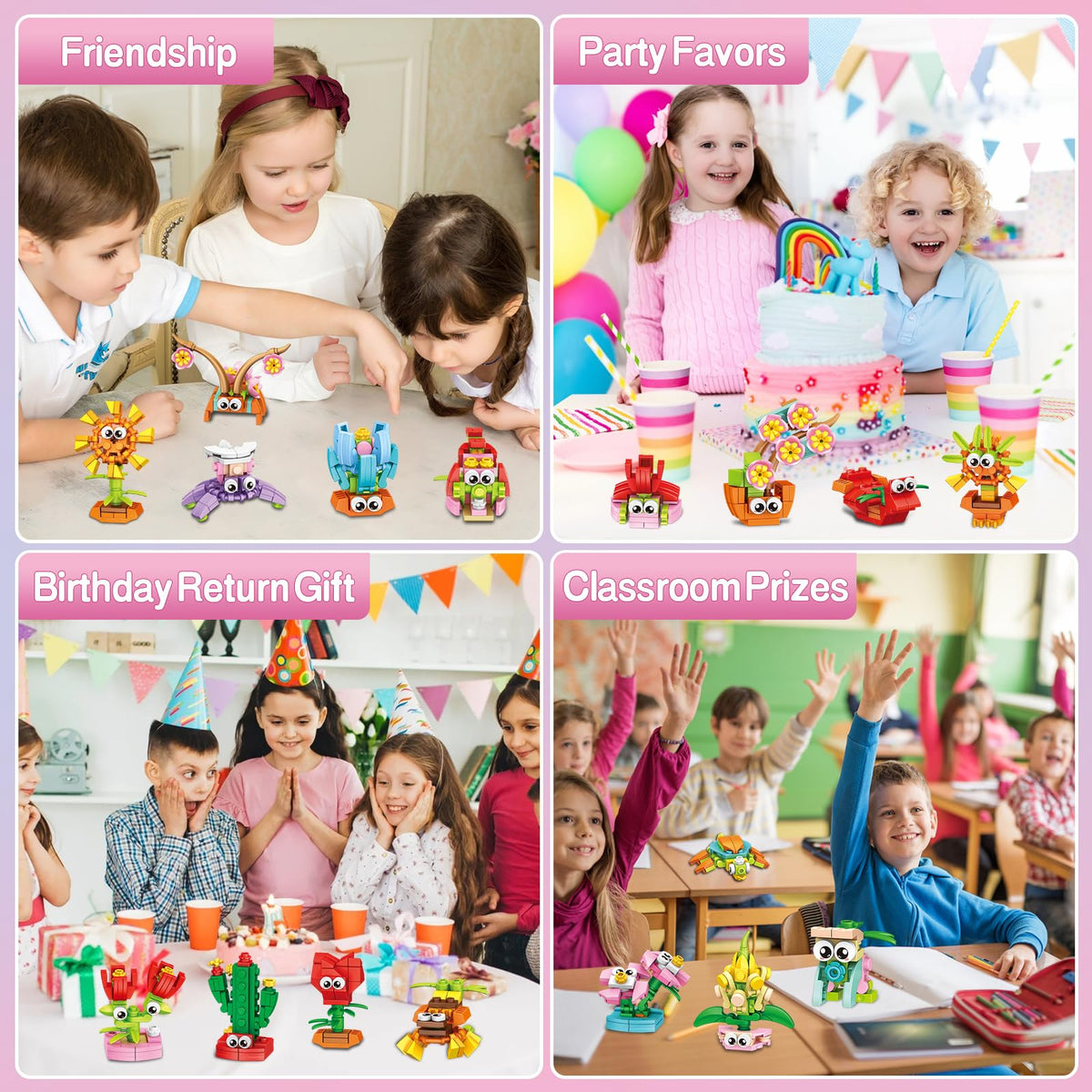 IMCUAMK birthday party favors and STEM style blocks for kids