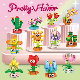 IMCUAMK kids creative build and play set for imaginative florals