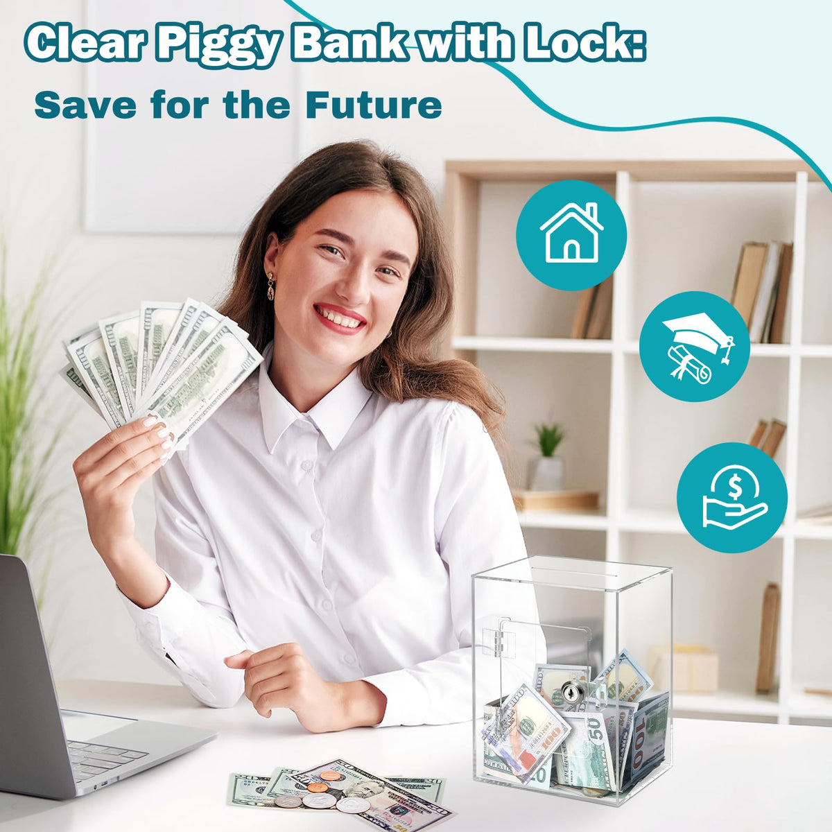 Imeepa piggy bank gift idea – ideal for kids and adults to stay organized.