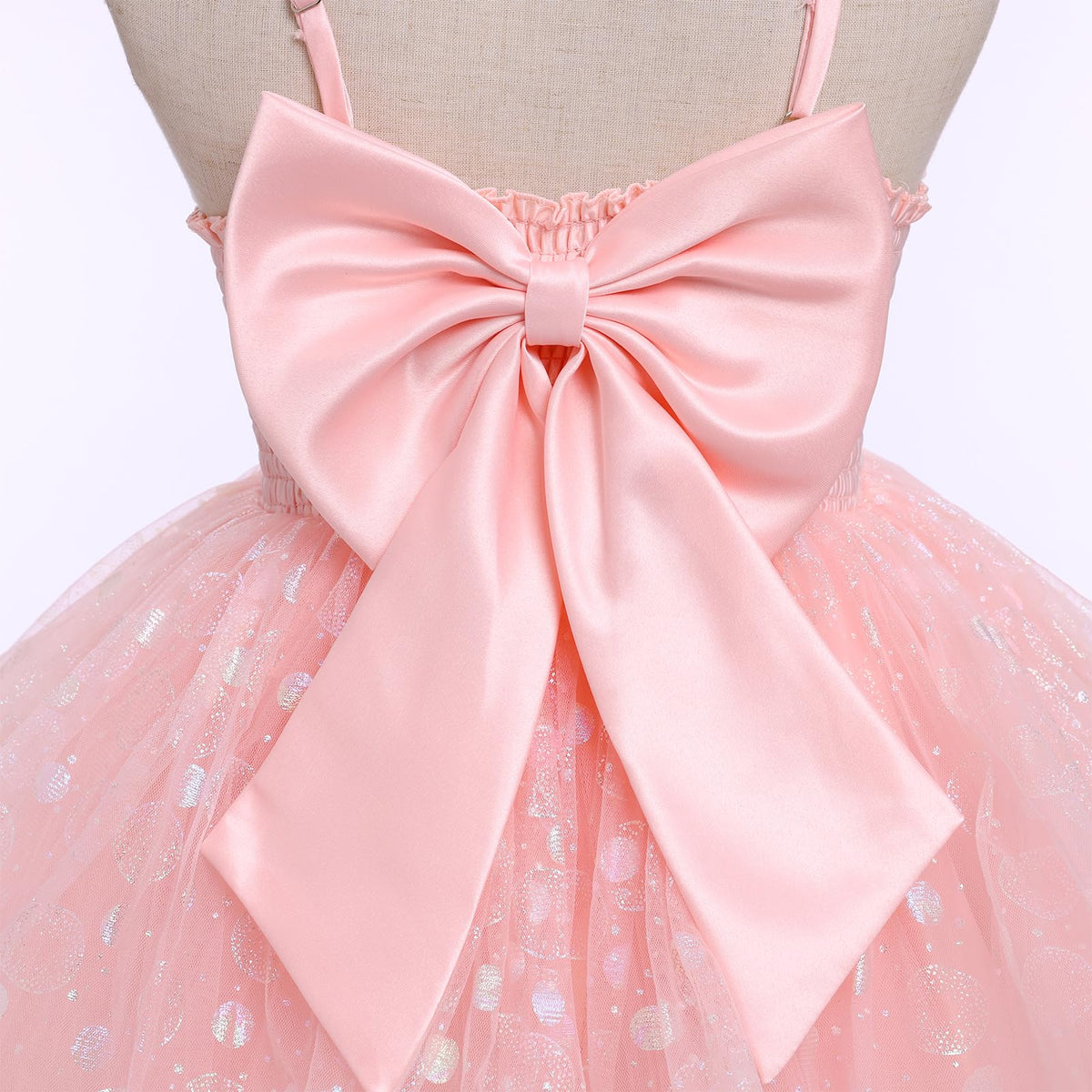 IMEKIS pink tea party dress ideal for birthdays and gatherings.