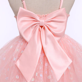 IMEKIS pink tea party dress ideal for birthdays and gatherings.